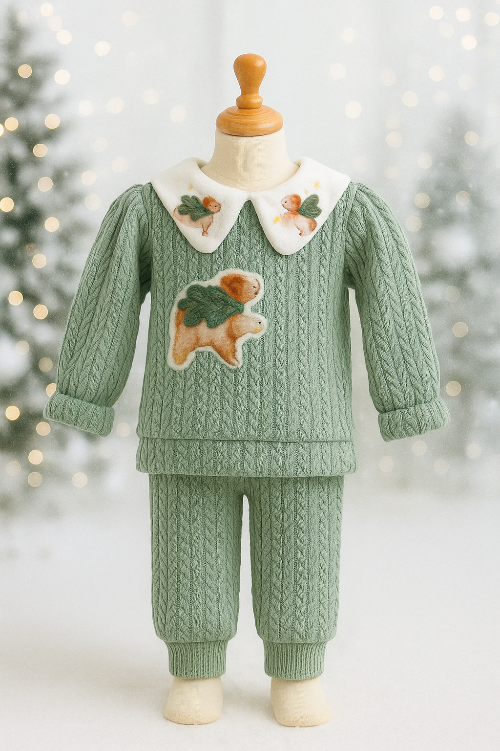 Komplet triko jeshil me arushë